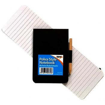 Tiger Police Style Notebook with Pencil Pack of 12