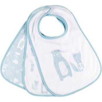 Bavaglini in velcro kindsgard 3 pz, blu