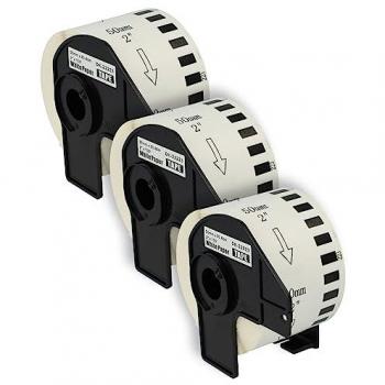 Pack 3 Rouleaux d’Étiquettes 50mm x 30,48m – Imprimante Brother PT QL-1060NX/QL-1100/QL-1060N