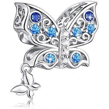 Armbands-Set: Butterfly & Herz 925 Sterling Silber