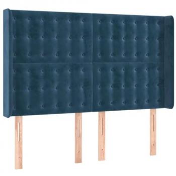 Kopfteil mit Ohren Dunkelblau 147x16x118/128 cm