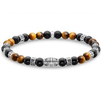 Pulsera de beads de ónix negro y ojo de tigre de Thomas Sabo