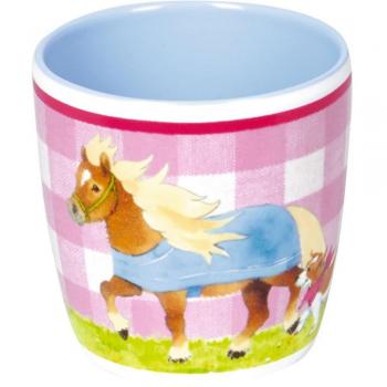 Taza de melamina “Mi pequeña granja de ponis” en tonos alegres
