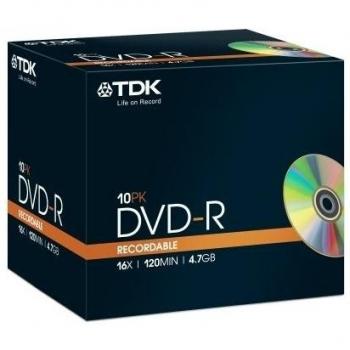 TDK 10 unidades DVD-R 4.7 GB