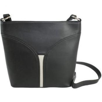 Bolsa de ombro Caitlin de piel One Size en negro/marfil
