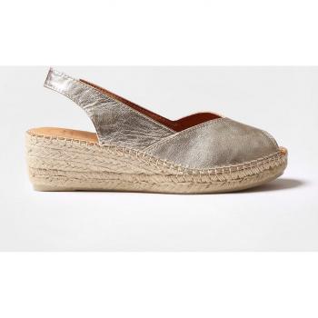 Alpargatas de cuña de piel para mujer Toni Pons
