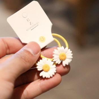Accessoires coiffure fille – Serre-tête caoutchouc, Design marguerite