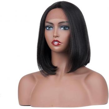 Encaje Bob Jingfa – Peluca Frontal Corta con Protección Térmica