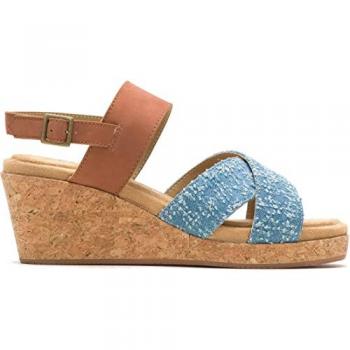 Willow X Band Denim‑Suede Women’s Heels