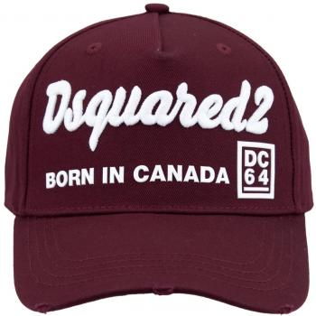 DSquared2 Red Unisex Embroidered Buckle Cap