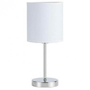 LED Tischeinrichtung Senko Chanza 1x14 Chrom, weißer Schirm
