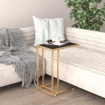 Table de bout de canapé pour ordinateur noir 50x35x65 cm