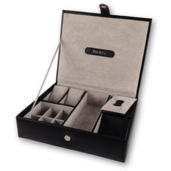 Mele & Co Dexter Black Leather Pocket Organizer – 7 × 27 × 22 cm
