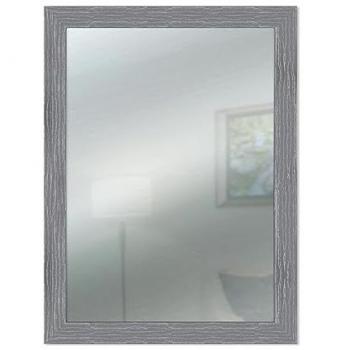 Specchio LUPIA Boston 43x69 cm – cornice MDF ecologico, design shabby, vetro grigio, perfetto per ingressi e soggiorni