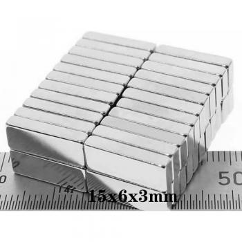 15x6x3 mm Rectangular Neodymium Magnet