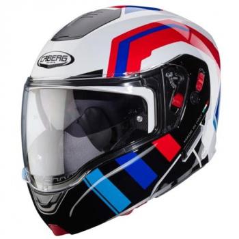 Caberg Horus X Road Klapphelm Schwarz Weiß Blau S für Männer