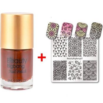 Esmalte Estampado Belleza Big Bang 9ml Negro y Blanco