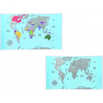 Mapa Rasca Lugares Visitados XXL 88x52cm