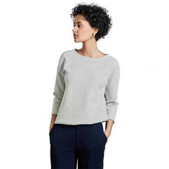Street One Damen T-Shirt mit Streifen in Blau