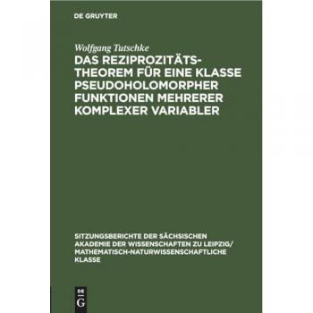 Das Reziprozitätstheorem für eine Klasse pseudoholomorpher Funktionen mehrerer komplexer Variabler