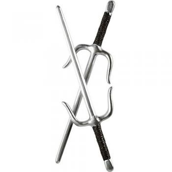 Karnevals-Ninja-Waffe: Sai, Nunchaku, Wurfstern – 42 cm Accessoire