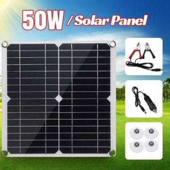 Cargador Solar con USB 5V y Clip de Cocodrilo