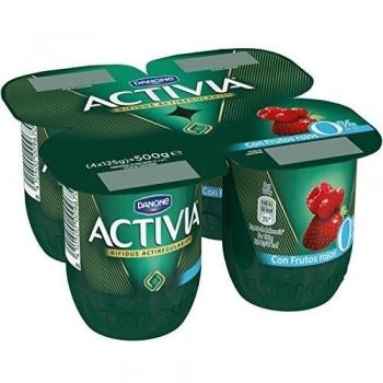 Yogur Activia 0% Frutos Rojos 4x120 g