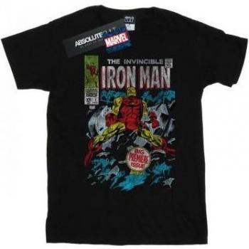 Marvel Ladies Invincible Iron Man Distressed Issue One Cotton Boyfriend T-Shirt