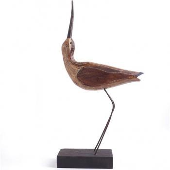 Winter Winged Masterpiece – Nordic Wooden Bird Sculpture