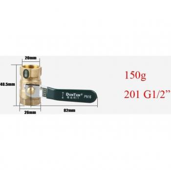 201 Stainless Steel G1/2 Thickened Female Valve Ball for Gas and Water