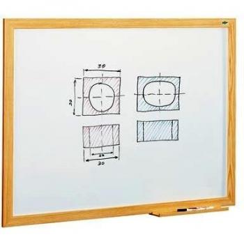 Pizarra blanca marco madera 100x200cm