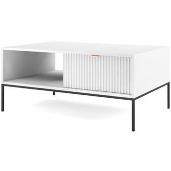 Selsey Couchtisch Vellore, mit Stauraum, 104x68 cm, Weiß