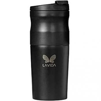 USB-Powered Black Travel Coffee Maker & Automatic Grinder
