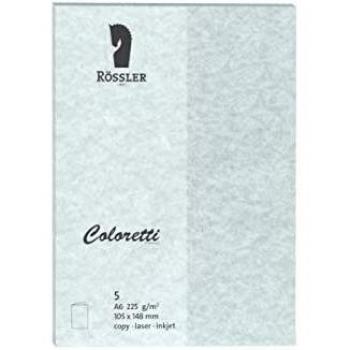 Rössler Coloretti Karten Set A6 hoch aquablau