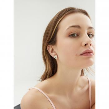 Resplandor Blanco-Dorado: Pendientes Mujer Guess