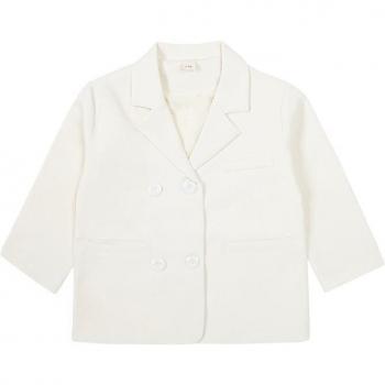 Elegant Party Host Blazer – Creamy White, Kids’ Size 4‑13