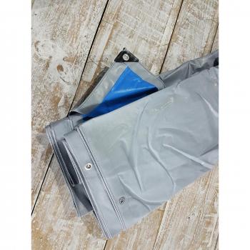 Telo di Copertura Occhiellato in PE 10x6 m 250 g/m² Grigio Blu