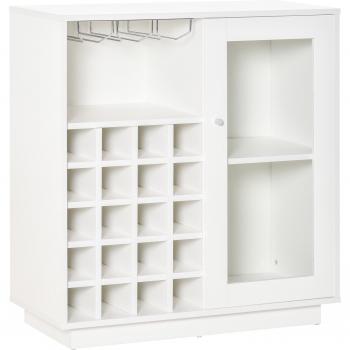 Homcom Modern Wine Cabinet with Glass Holder and 20-Bottle Storage