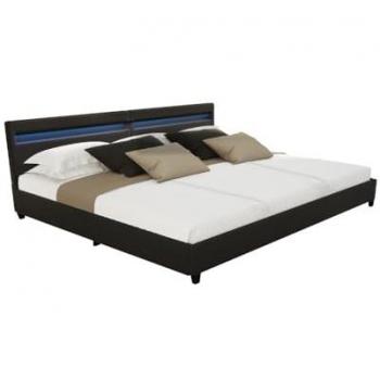 Bett NUBE mit Schubladen – Home Deluxe, 270 × 200 cm, Schwarz