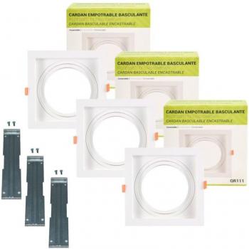 Ensemble de 3 Downlights Carrés
