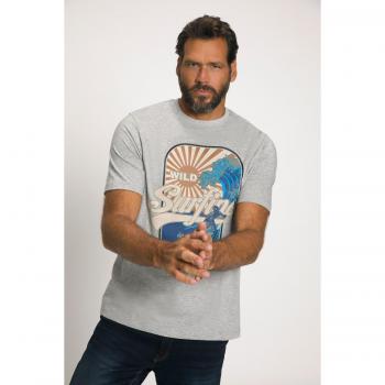 T-shirt cotone/viscosa stampata, Uomo, Grigio, Taglia XXL, JP1880