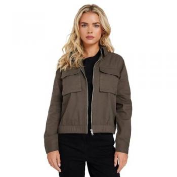 M&Co Women's Petite Brown Twill Jacket – 12