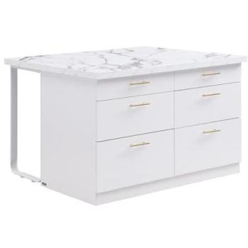 Cucina Centrale Mdf-Metallo Marmo White – Alegrita