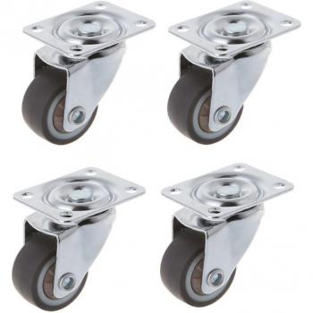 4pcs 1-Inch Super Silent TPE Rubber Wheels for Flower Racks