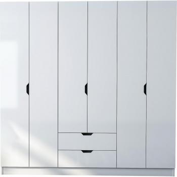 EVUHOME 6-Door Wardrobe with 2 Drawers