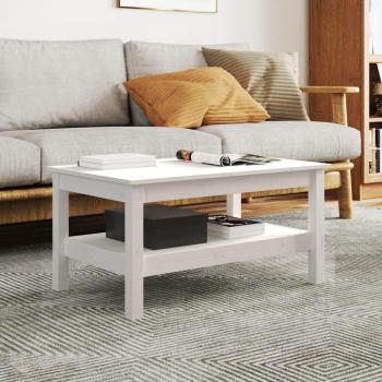 Solid Pine Coffee Table White 80x50x40 cm