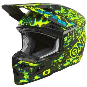 We Cycle O' Neal 3 Series Assault Motocross Enduro MTB Helm schwarz/gelb 2024 Oneal M (57-58cm)