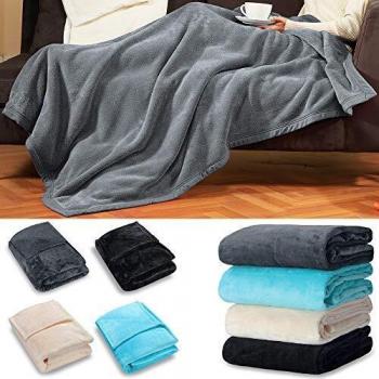 Plaid bleu clair 200x150 cm 300g/m²