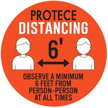 Autocollants de signalisation de sécurité pour distanciation sociale