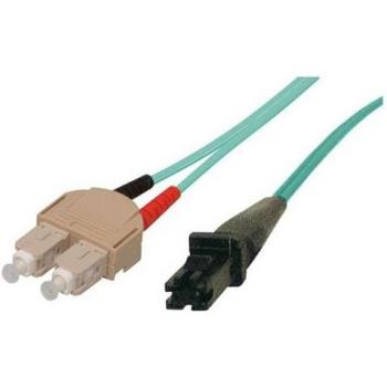 Exertis Connect 7,5 m LWL‑Patchkabel, OM3, SC/MTRJ, Türkis, 50/125 µm
